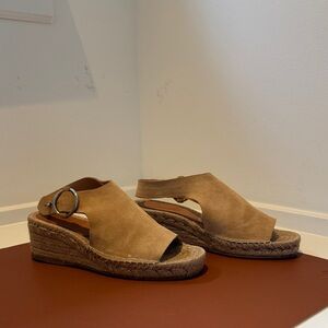 rag & bone Tan Suede Espadrille Wedges